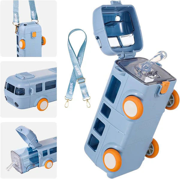 🚌 Imported 500ml Bus Water Bottle for Kids 👧👦